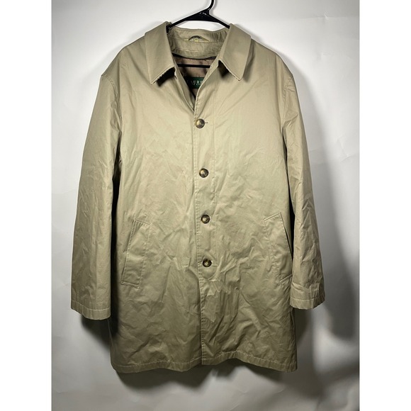 Lauren Ralph Lauren Other - Ralph Lauren Men's‎ Tan Button Front Trench Coat Overcoat Jacket 44R